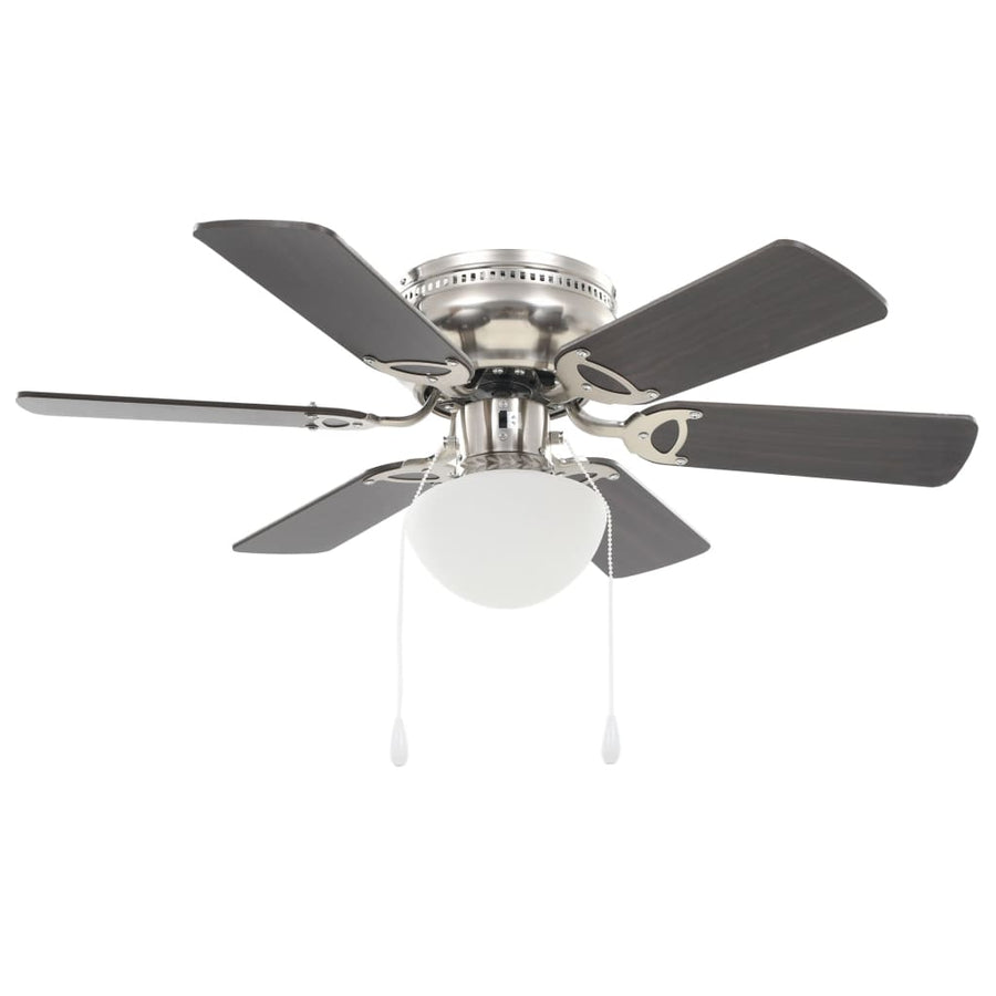 Plafondventilator met lamp 82 cm donkerbruin Donkerbruin