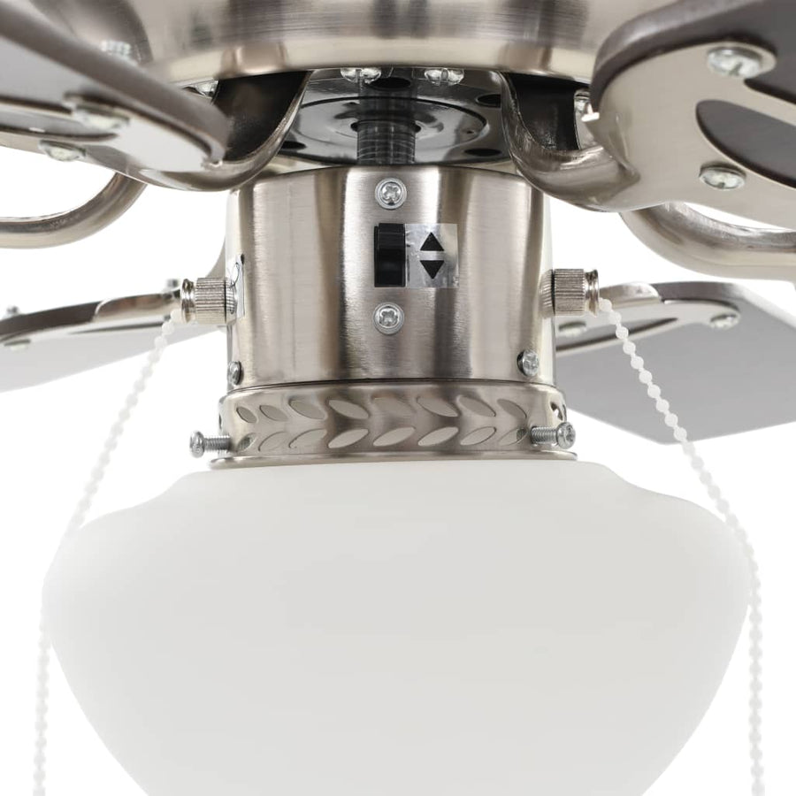 Plafondventilator met lamp 82 cm donkerbruin Donkerbruin