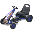 Go-kart with pedals and adjustable seat blue