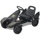Go-kart with pedals and adjustable seat black