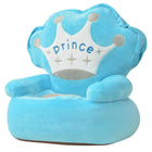 Kinderstoel pluche blauw 52x48x50 cm