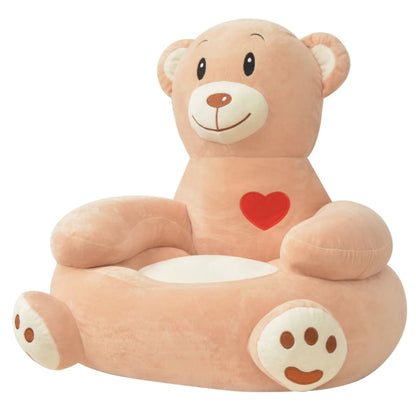 Pluche Kinderstoel Bruin Beer