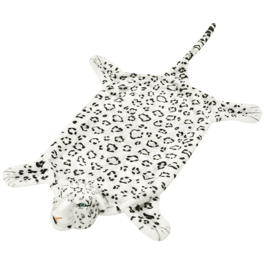 Luipaardvloerkleed Pluche 139 cm Wit