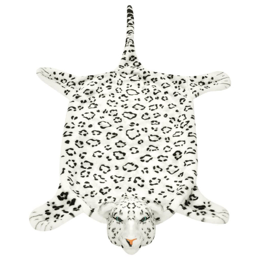 Luipaardvloerkleed Pluche 139 cm Wit