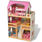 Dollhouse 3 stories 60x30x90 cm wood