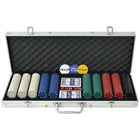 Pokerset Met Chips Aluminium 500