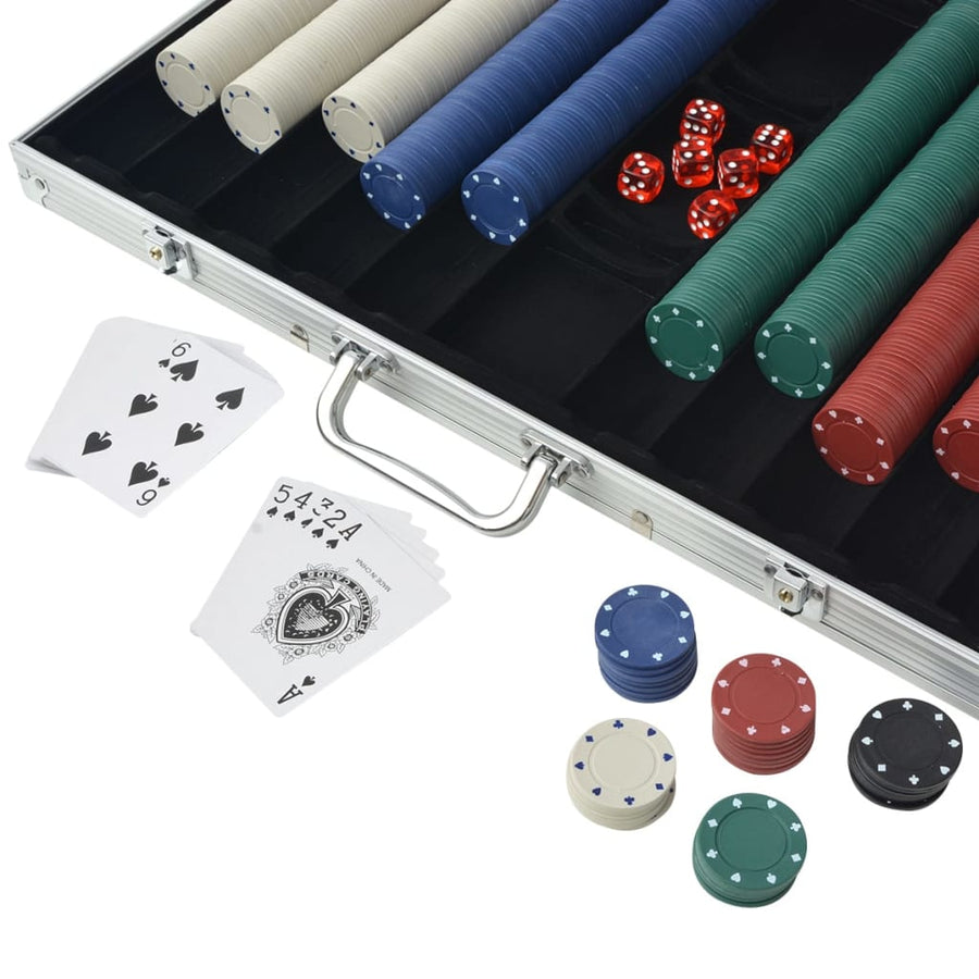 Pokerset Met Chips Aluminium 1000
