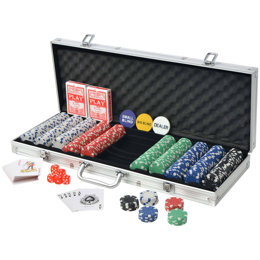 Pokerset Met Chips Aluminium 500