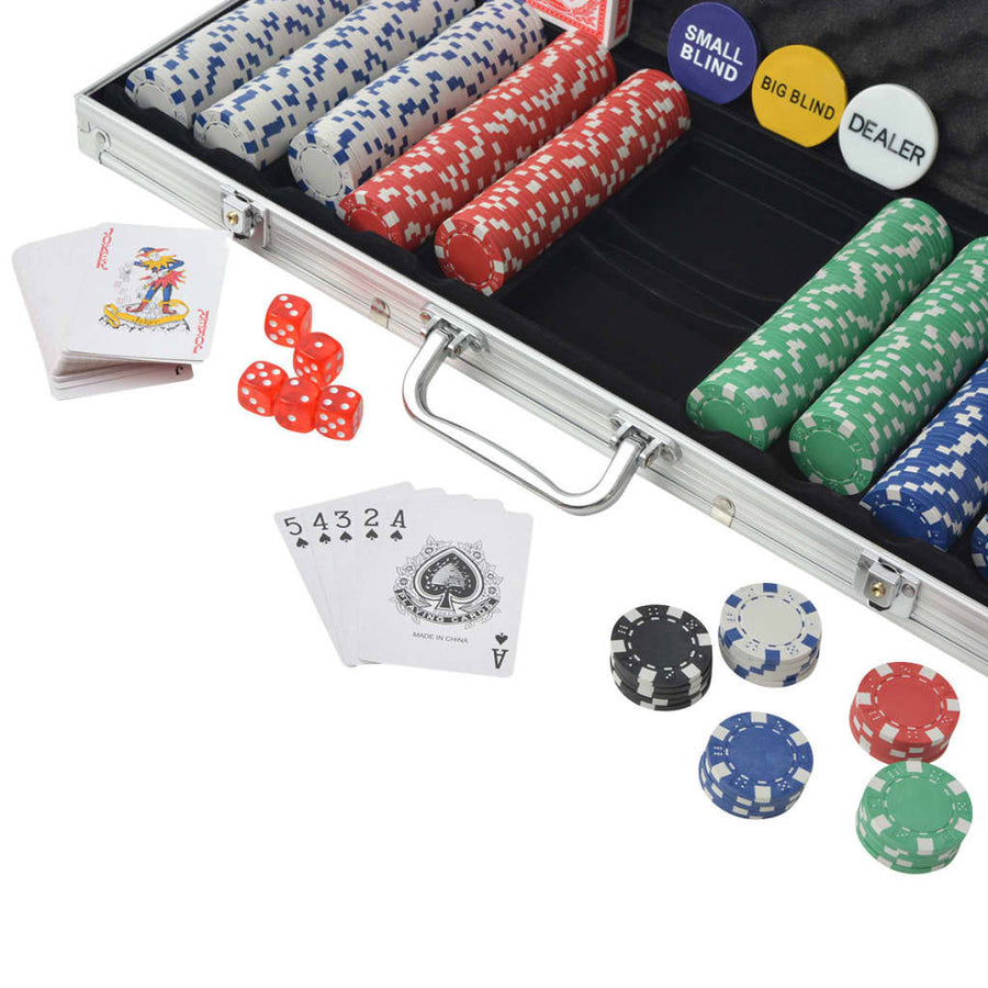 Pokerset Met Chips Aluminium 500