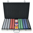 Pokerset Met Chips Aluminium 1000