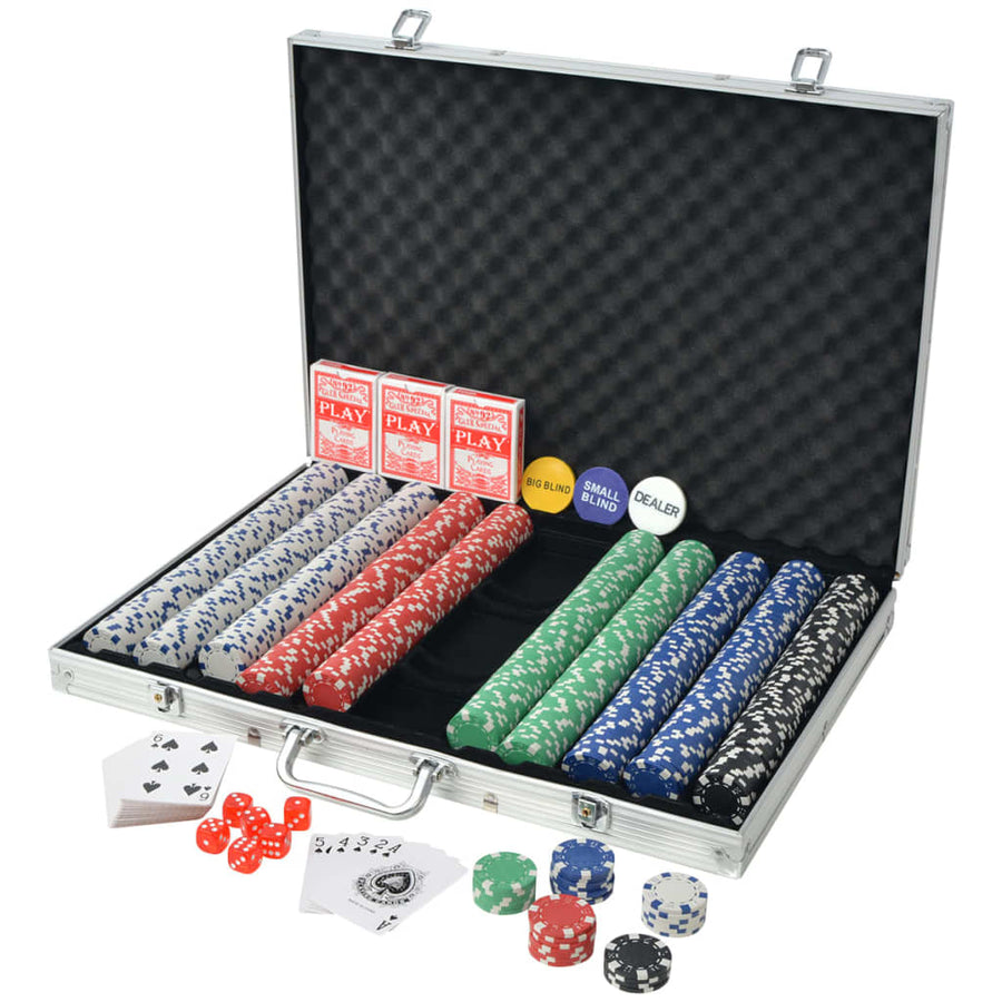 Pokerset Met Chips Aluminium 1000