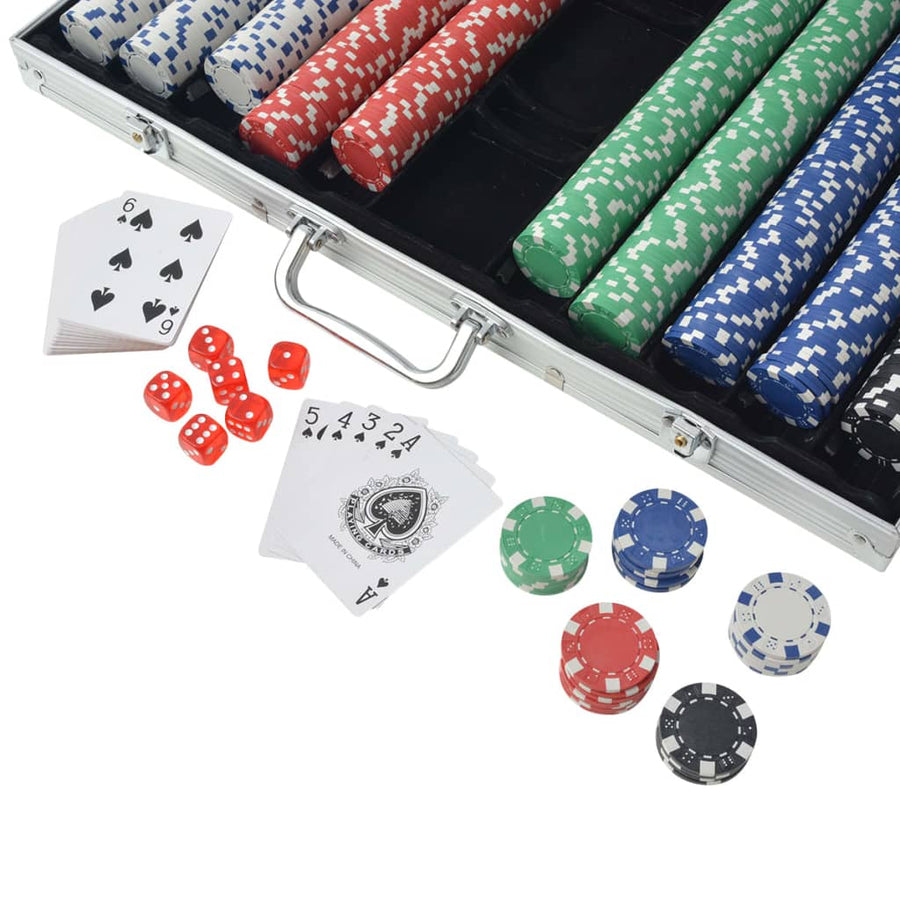 Pokerset Met Chips Aluminium 1000