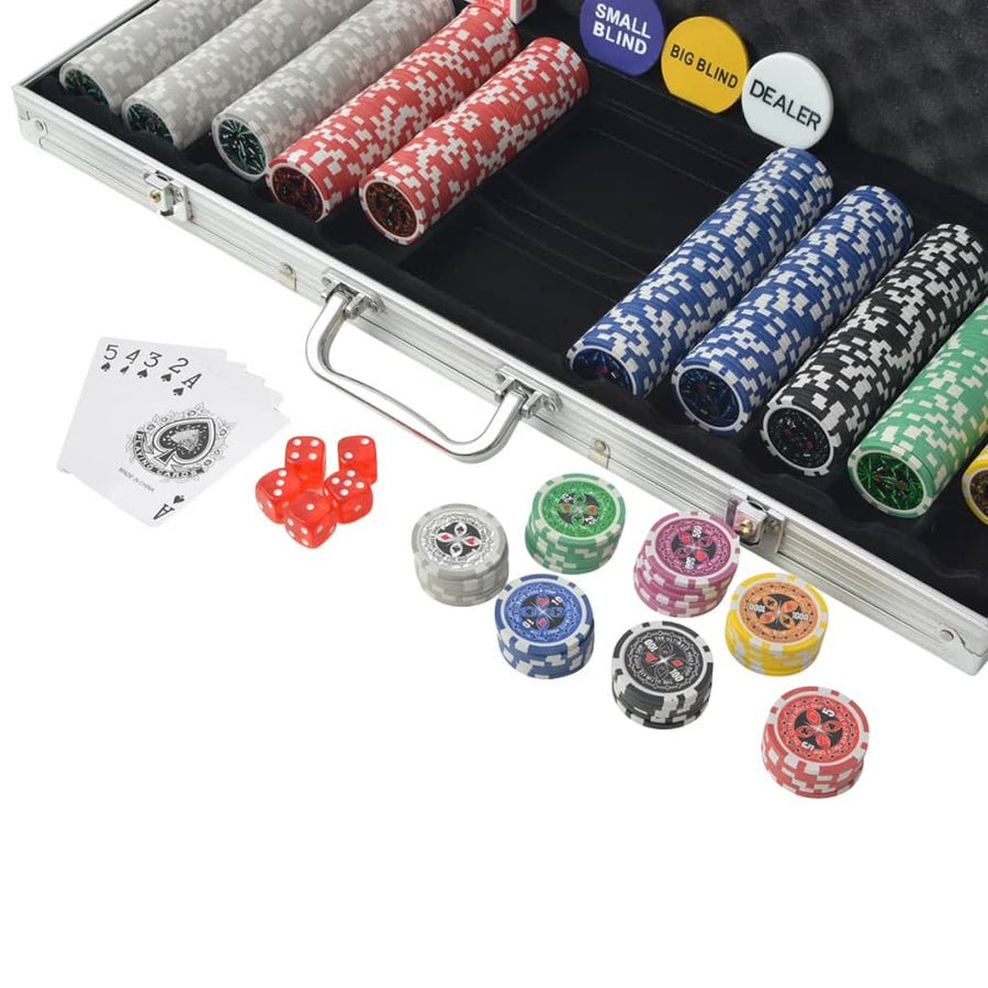 Pokerset Met Chips Aluminium 500