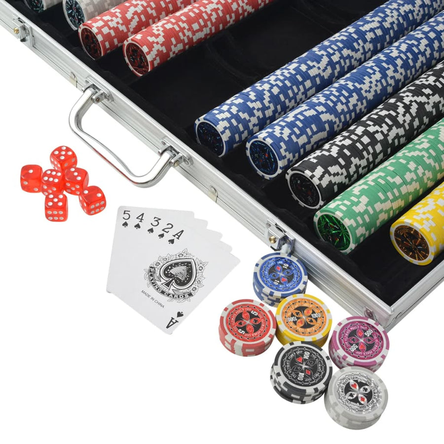 Pokerset Met Laser Chips Aluminium 1000