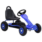 Go-kart with pedals and pneumatic tires blue