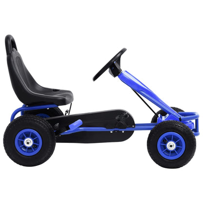Skelter Met Pedalen En Pneumatische Banden Blauw