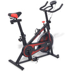 Hometrainer zwart rood met hartslagsensoren