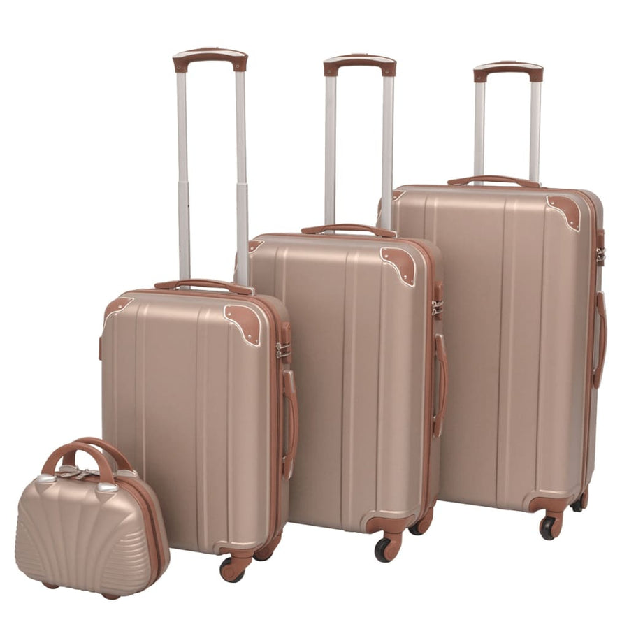 Harde Rolkoffer Set Kleurig -Dlg champagne