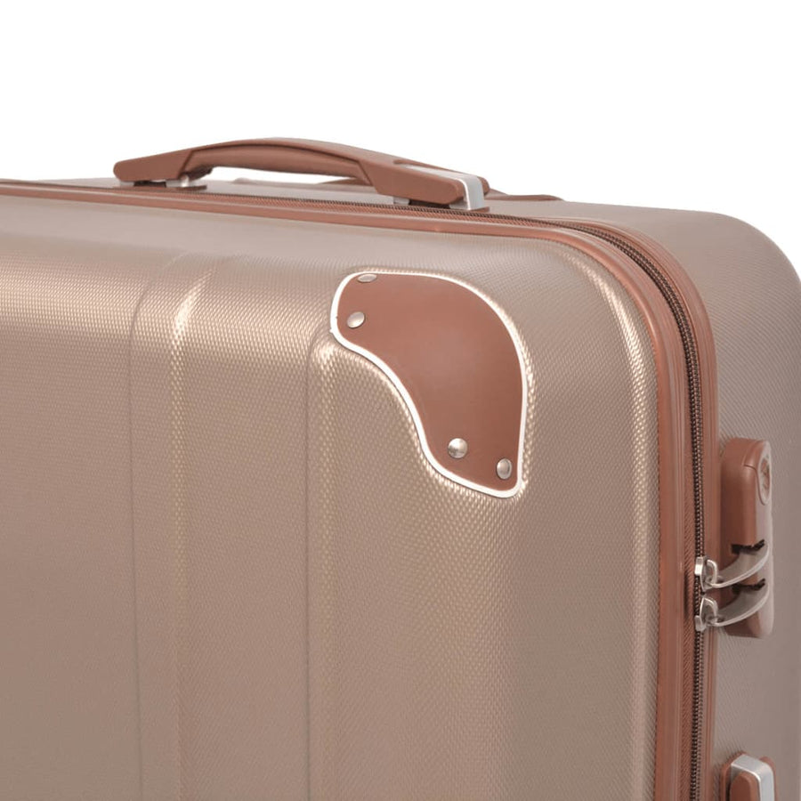 Harde Rolkoffer Set Kleurig -Dlg champagne