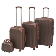 Koffer set bruin 4-dlg ABS