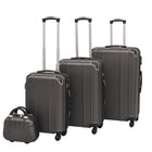 Hard-sided spinner luggage set anthracite 4-piece