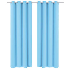 Gordijnen Met Metalen Ringen Verduisterend 135X175 St 135 x 175 cm Turquoise