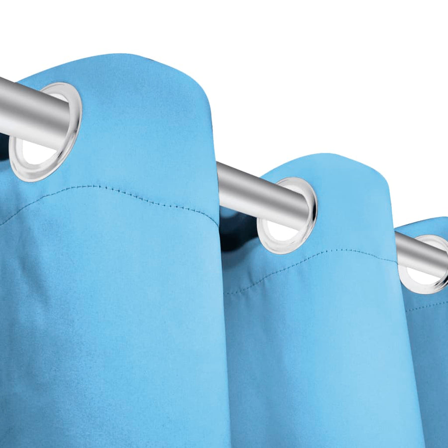 Gordijnen Met Metalen Ringen Verduisterend 135X175 St 135 x 175 cm Turquoise
