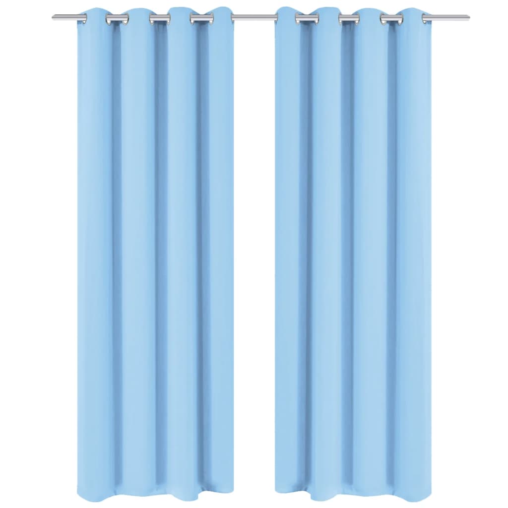 Gordijn Met Metalen Ringen Verduisterend 270X245 1 270 x 245 cm Turquoise