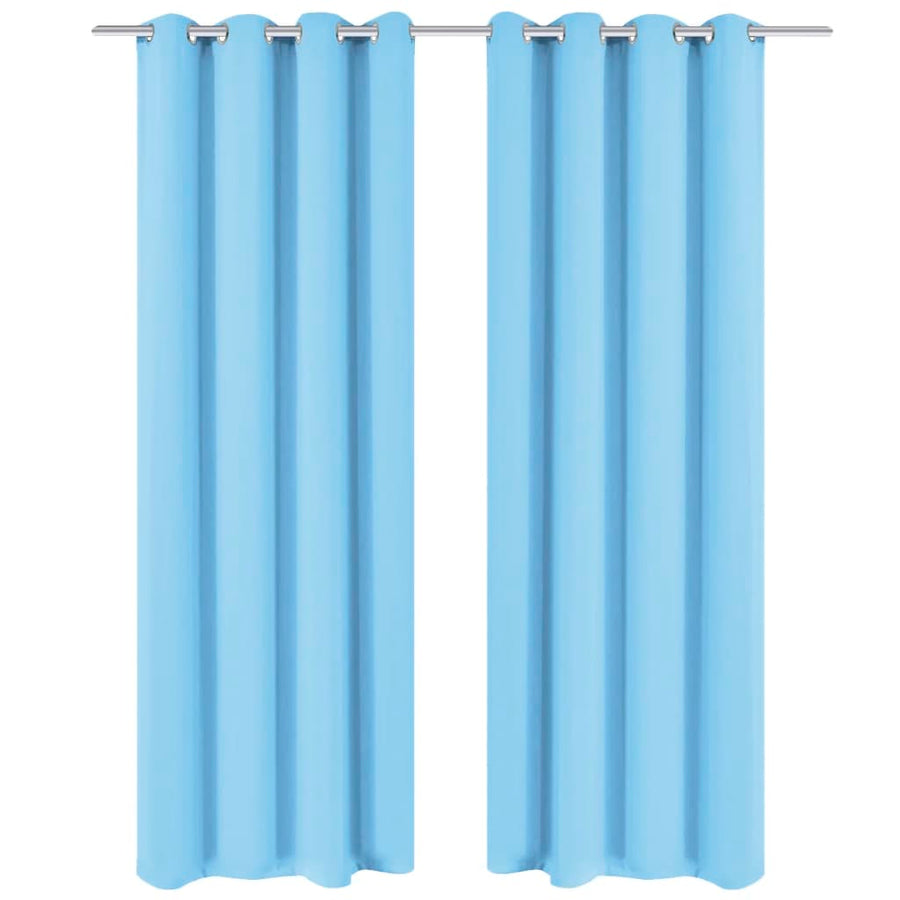 Gordijn Met Metalen Ringen Verduisterend 270X245 1 270 x 245 cm Turquoise