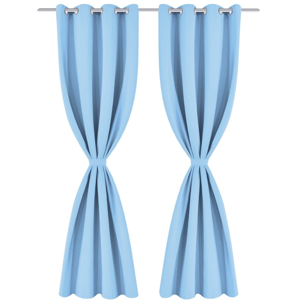 Gordijn Met Metalen Ringen Verduisterend 270X245 1 270 x 245 cm Turquoise