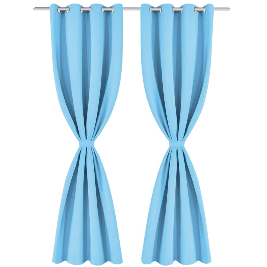 Gordijn Met Metalen Ringen Verduisterend 270X245 1 270 x 245 cm Turquoise