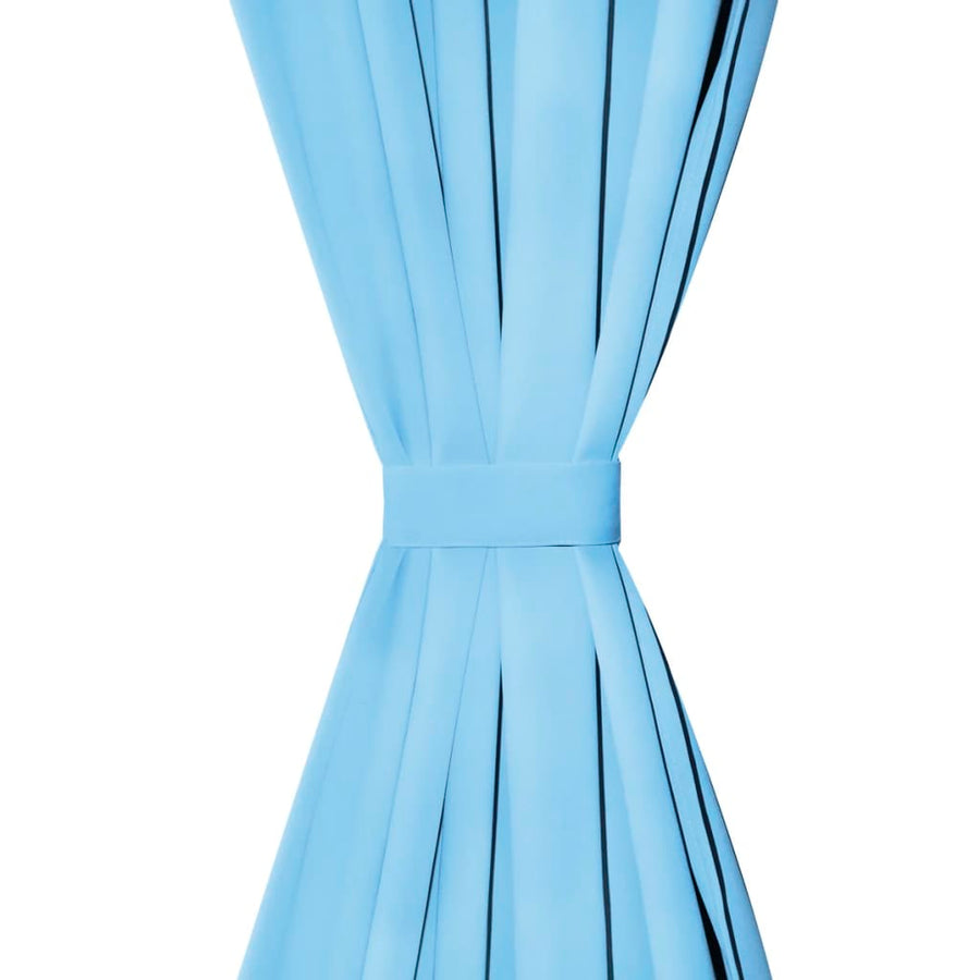 Gordijn Met Metalen Ringen Verduisterend 270X245 1 270 x 245 cm Turquoise