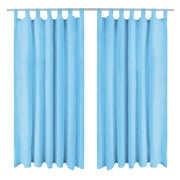 Gordijnen micro satijn 140x175 cm turquoise 2 st