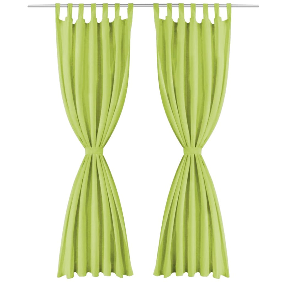 Micro-Satijnen Gordijnen Met Lussen 140X St 175 cm Groen