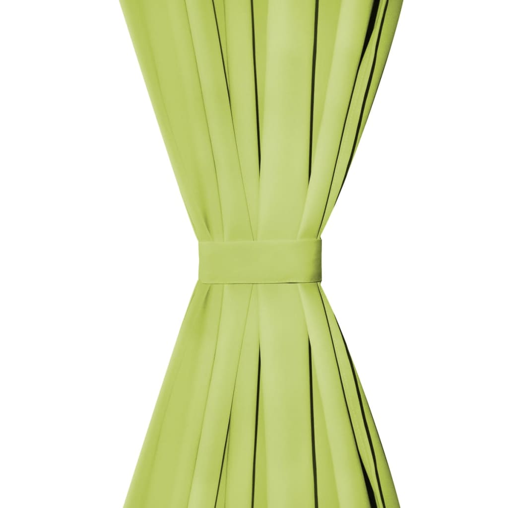 Micro-Satijnen Gordijnen Met Lussen 140X St 175 cm Groen