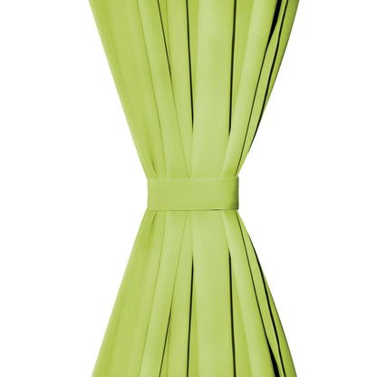 Micro-Satijnen Gordijnen Met Lussen 140X St 175 cm Groen
