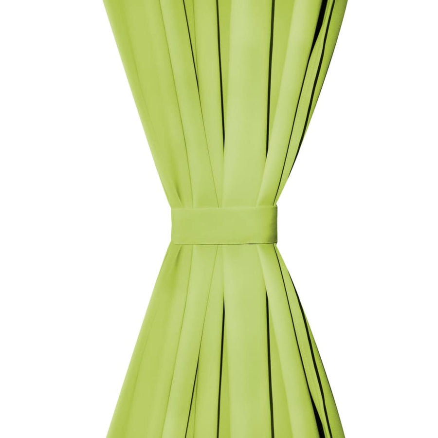 Micro-Satijnen Gordijnen Met Lussen 140X St 175 cm Groen