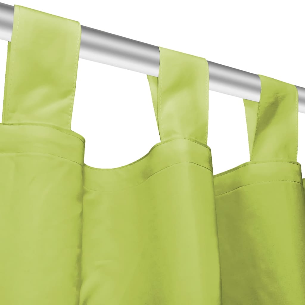 Micro-Satijnen Gordijnen Met Lussen 140X St 225 cm Groen