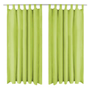 Gordijnen 140x245 cm groen 2 stuks micro-satijn