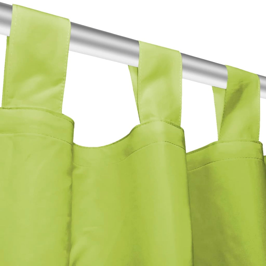 Micro-Satijnen Gordijnen Met Lussen 140X St 245 cm Groen