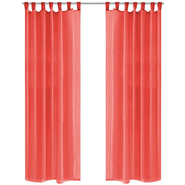 Gordijnen Voile St 140 x 225 cm Rood