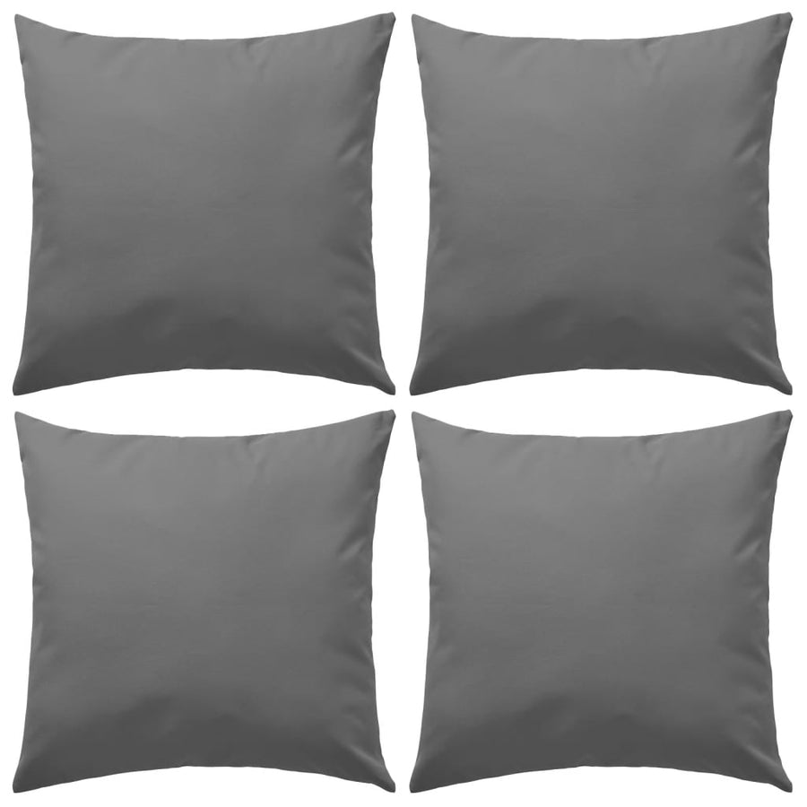 Buitenkussens 45x45 cm grijs 4 st 45 x 45 cm Grijs