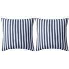 Outdoor cushions 45x45 cm striped navy blue 2 pcs