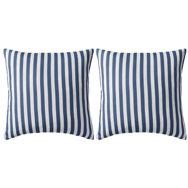 Buitenkussens 45X45 Cm Gestreept Marineblauw 2 St 45 x 45 cm navy stripe