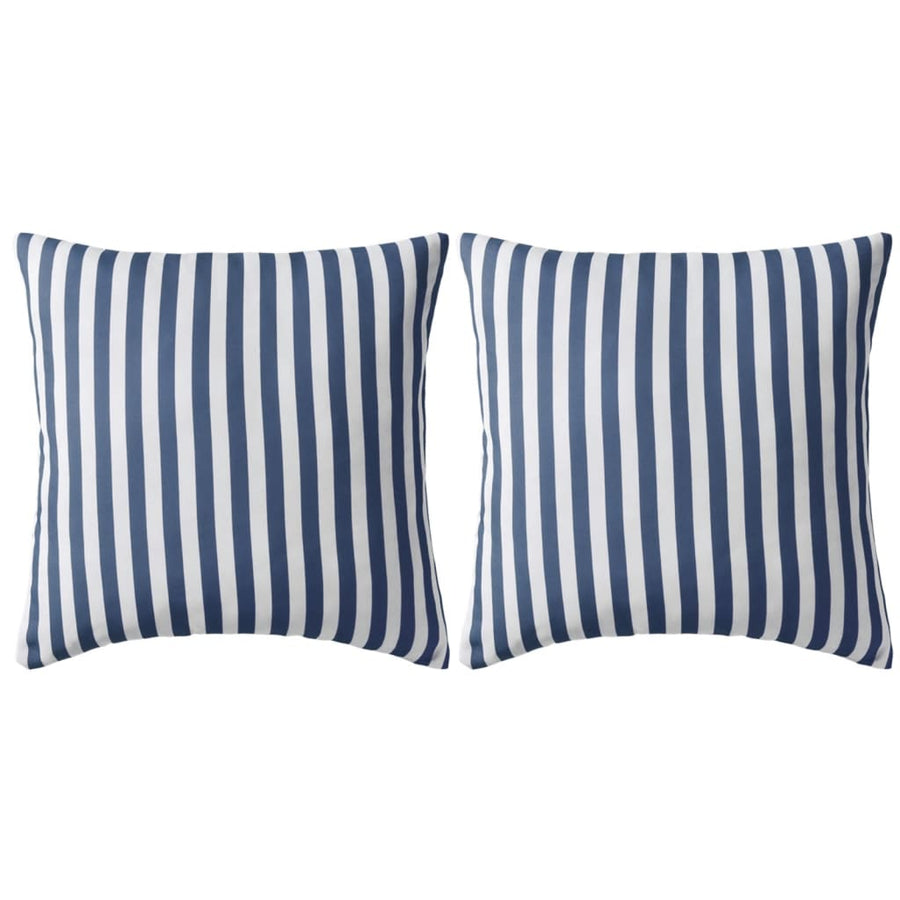 Buitenkussens 45X45 Cm Gestreept Marineblauw 2 St 45 x 45 cm navy stripe