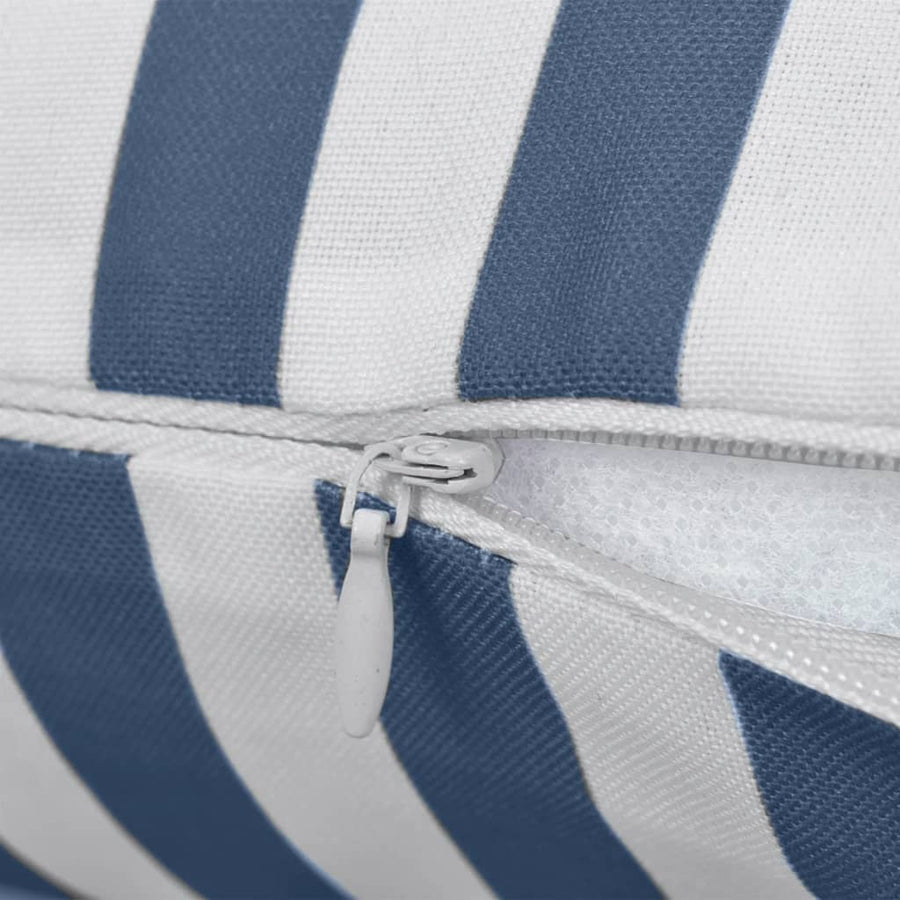 Buitenkussens 45X45 Cm Gestreept Marineblauw 2 St 45 x 45 cm navy stripe