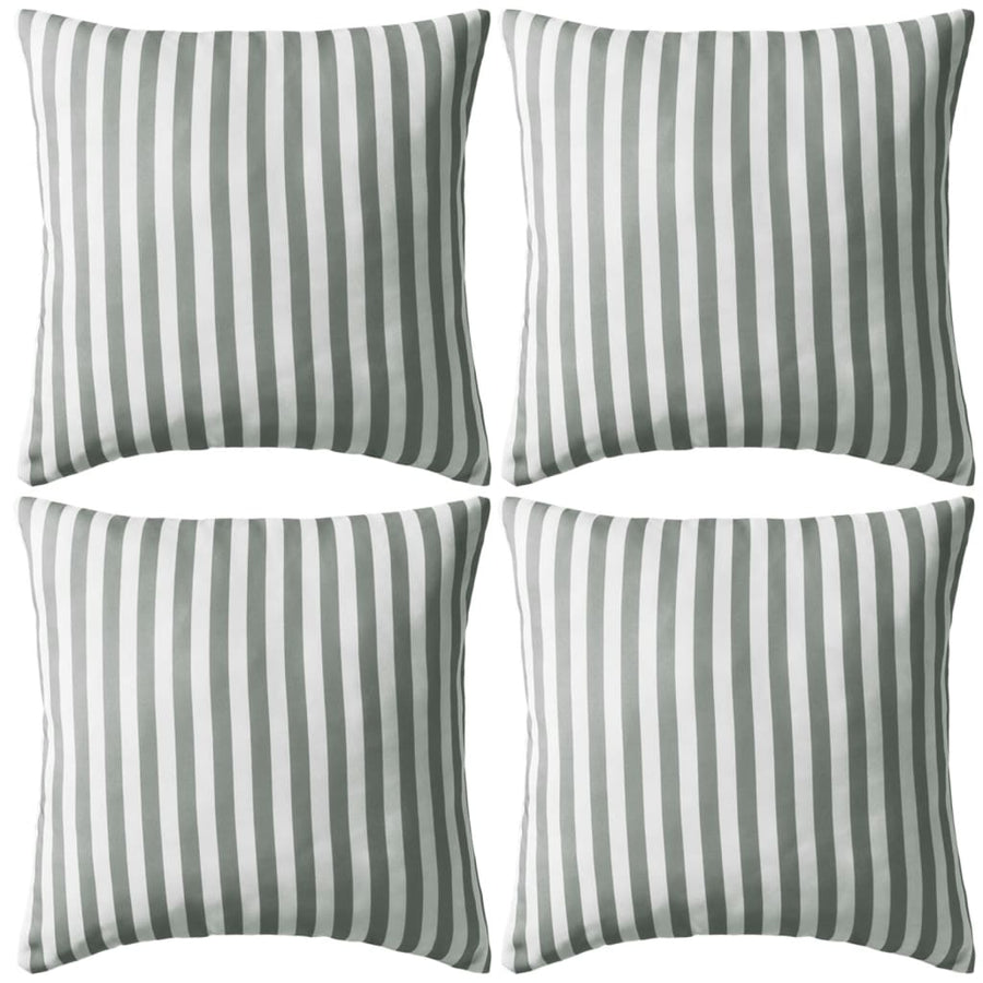 Buitenkussens Gestreept Grijs St 4 45 x 45 cm grey stripe