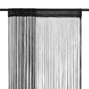 Draadgordijnen 2 st 100x250 cm zwart