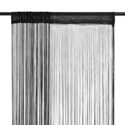 Draadgordijn 140x250 cm zwart 2 stuks