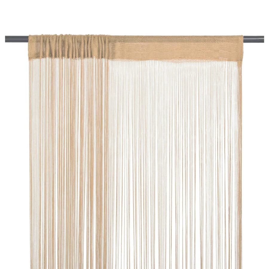 Draadgordijnen 140x250 cm beige 2 st 140 cm Beige